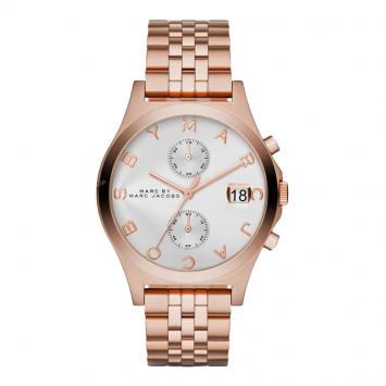Pre Owned Marc by Marc Jacobs Silver Gold-Plated Stainless Steel MBM3380 Women's Wristwatch 38MM