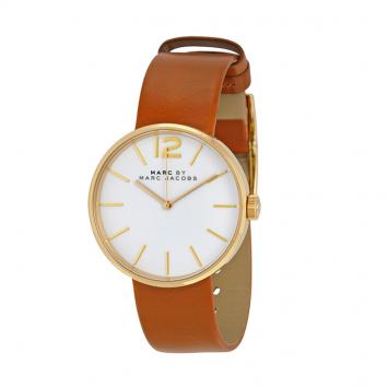Pre Owned Marc by Marc Jacobs White Gold-Plated Stainless Steel MBM1362 Women's Wristwatch 36MM