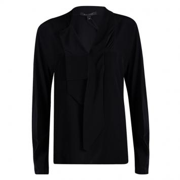 Pre Owned Marc Jacobs Black Silk Long Sleeve Blouse L