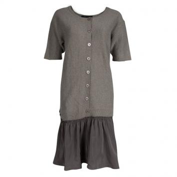 Pre Owned Marc Jacobs Grey Short Sleeve Sweater Dress M