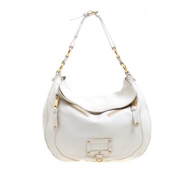 Pre Owned Marc Jacobs Cream Leather Hobo