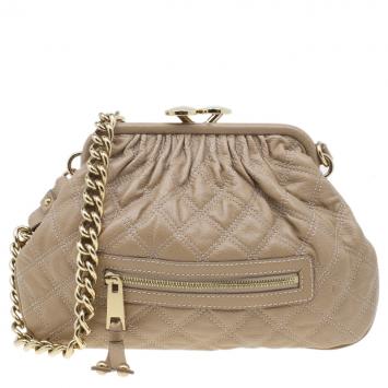 مملوكة مسبقًا Marc Jacobs Nude Quilted Leather Little Stam Shoulder Bag