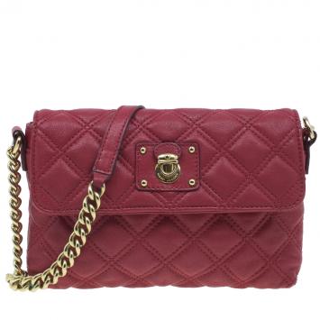 Pre Owned Marc Jacobs Red Quilted Leather Crossbody Bag