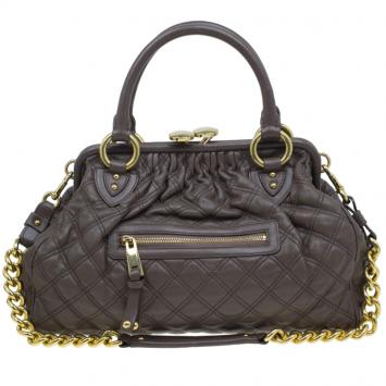 Pre Owned Marc Jacobs Brown Quilted Leather Stam Shoulder Bag