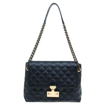 مملوكة مسبقًا Marc Jacobs Black Quilted Leather XL Baroque Single Shoulder Bag
