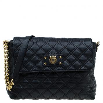 Pre Owned Marc Jacobs Black Quilted Leather The XL Shoulder Bag