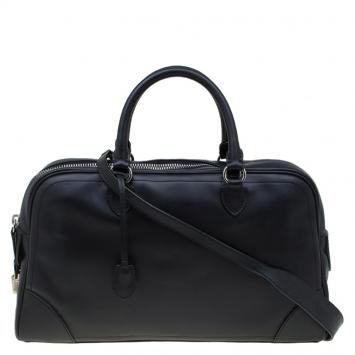Pre Owned Marc Jacobs Black Leather The Venetia Bowling Bag
