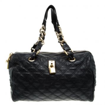 Pre Owned Marc Jacobs Black Quilted Leather Shoulder Bag