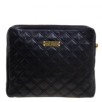 Pre Owned Marc Jacobs Black Quilted Leather Clutch