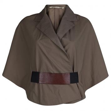 Pre Owned Marni Khaki Cotton Kimono Sleeve Jacket S
