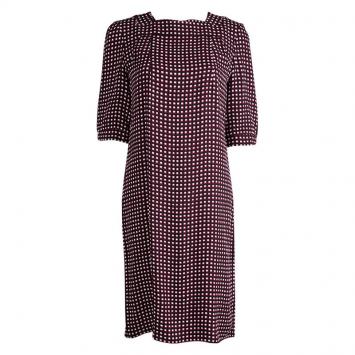 Pre Owned Marni Checkered Print Short Sleeve Shift Dress M