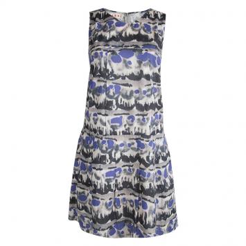 Pre Owned Marni Multicolor Printed Cotton Sleeveless Dress S