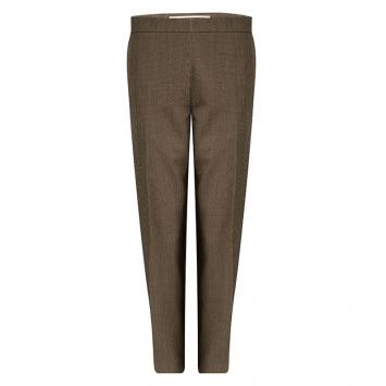 Pre Owned Marni Brown Mini Houndstooth Wool Trousers M