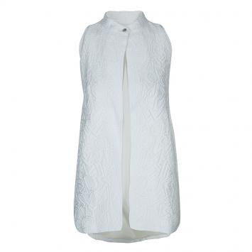 Pre Owned Mary Katrantzou White Textured Vest S