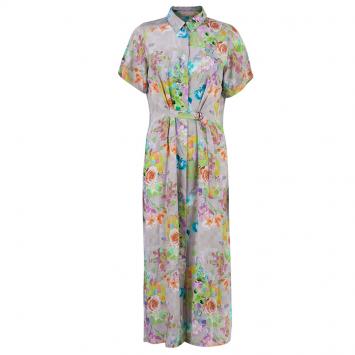 Pre Owned Matthew Williamson Printed Button Down Shirt Dress M