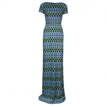 Pre Owned Matthew Williamson Abstract Printed Maxi Dress S