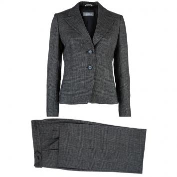 Pre Owned Max Mara Black Tweed Pant Suit S