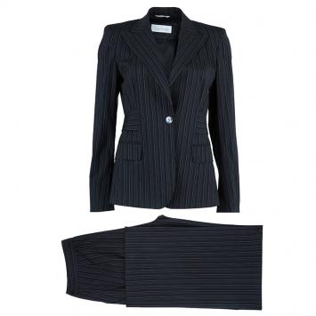 Pre Owned Max Mara Black Pinstripe Pant Suit S