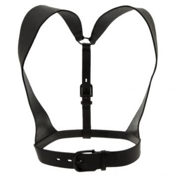 Pre Owned McQ by Alexander McQueen Black Leather Harness Belt Size S 