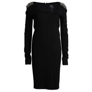Pre Owned MCQ by Alexander McQueen Scoop Neck Embellished Dress M