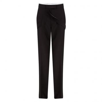 Pre Owned McQ By Alexander Mcqueen Brown Draped Belt Detail Wide Leg Trousers M