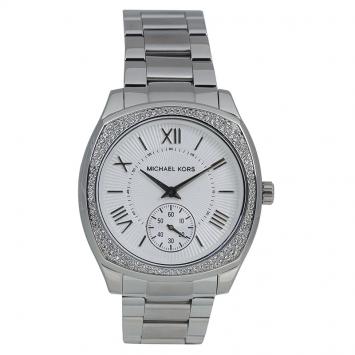 Pre Owned Michael Kors Silver Stainless Steel Bryn MK6133 Women's Wristwatch 40MM