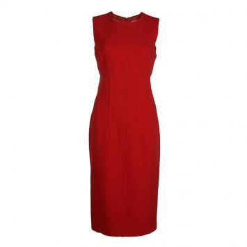 Pre Owned Michael Kors Red Knit Sleeveless Dress L