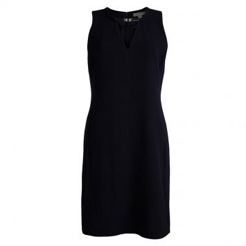Pre Owned Michael Kors Navy Blue Sleeveless Shift Dress M