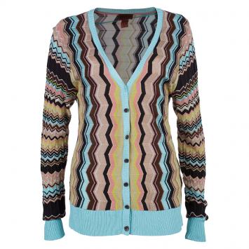 Pre Owned Missoni Printed Waves Cardigan XL