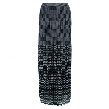 Pre Owned Missoni Multicolor Striped Knit Maxi Skirt M