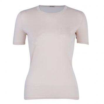 Pre Owned Miu Miu Beige Knit Top S