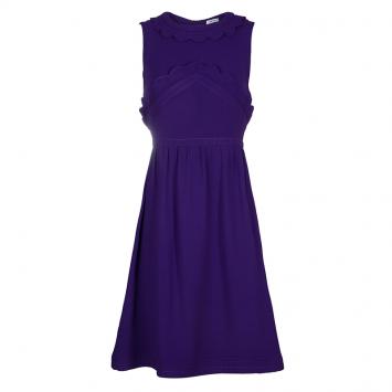 Pre Owned Miu Miu Purple Scalloped Dress M