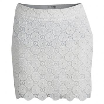 Pre Owned Miu Miu Cream Lace Mini Skirt S