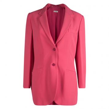 Pre Owned Miu Miu Pink Tailored Blazer M