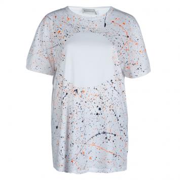 Pre Owned Moncler Paint Splattered Print T-Shirt XXL
