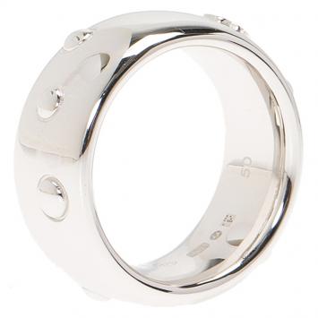 Pre Owned Montblanc Silver Wedding Band Ring 50