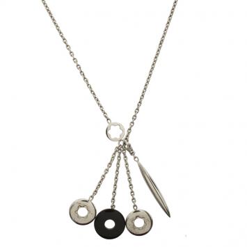 Pre Owned Montblanc Ceramic Silver Lariat Necklace