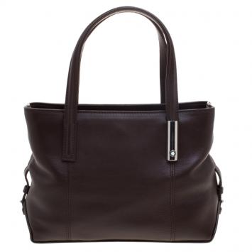 Pre Owned Montblanc Brown Leather Tote