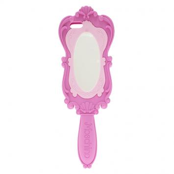 Pre Owned Moschino Pink Rubber Mirror iPhone 5 Case