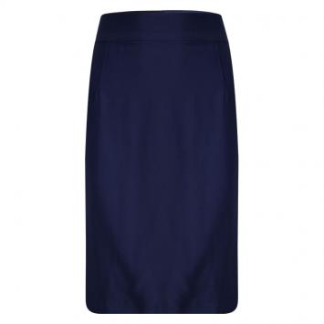 Pre Owned Moschino Couture Navy Blue Pencil Skirt L