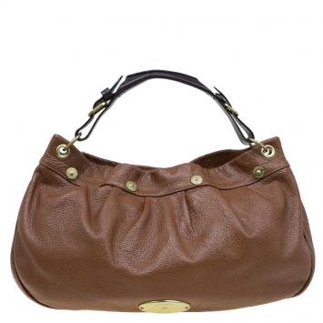 Pre Owned Mulberry Chocolate Brown Pebbled Leather Mitzy Hobo