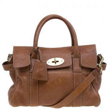 Pre Owned Mulberry Brown Leather Small Bayswater Satchel