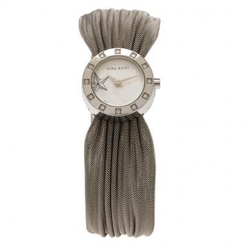 Pre Owned Nina Ricci Silver Stainless Steel Women's Wristwatch 16MM