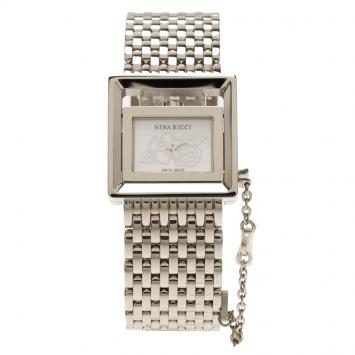 Pre Owned Nina Ricci Silver Stainless Steel N022 Women's Wristwatch 22MM