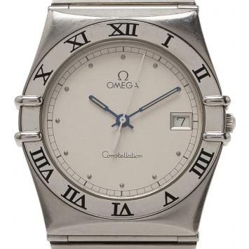Pre Owned Omega White Stainless Steel Constellation Women's Wristwatch 33MM