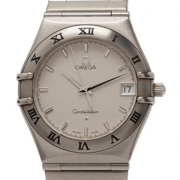 Pre Owned Omega White Stainless Steel Constellation Women's Wristwatch 34MM