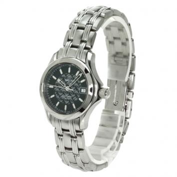 Pre Owned Omega Black Stainless Steel Jacques Mayol Limited Edition Women's Wristwatch 26MM