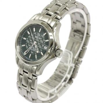 Pre Owned Omega Green Stainless Steel Jacques Mayol 1924/2500 Women's Wristwatch 26MM