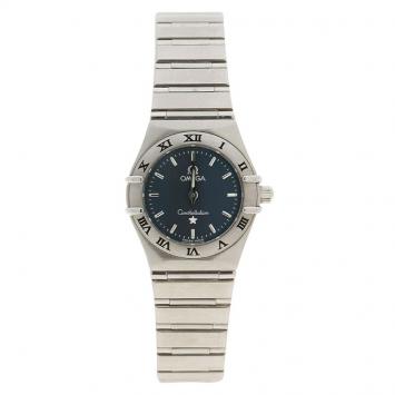 Pre Owned Omega Grey Stainless Steel Constellation Women's Wristwatch 23MM