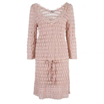 Pre Owned Philosophy di Alberta Ferretti Pink Lace Shift Dress M
